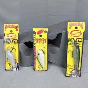 Strike King KVD Lure Lot 1.5 Crankbait Red Eyed Shad J200 Jerkbait 3pc Set
